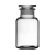 1000 ml Flacons d'apothicaire large, bl