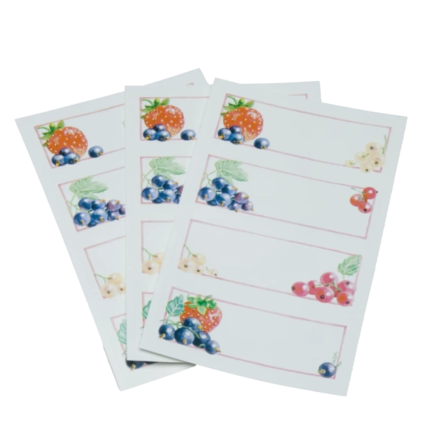Haushaltsetikette "Beeren"