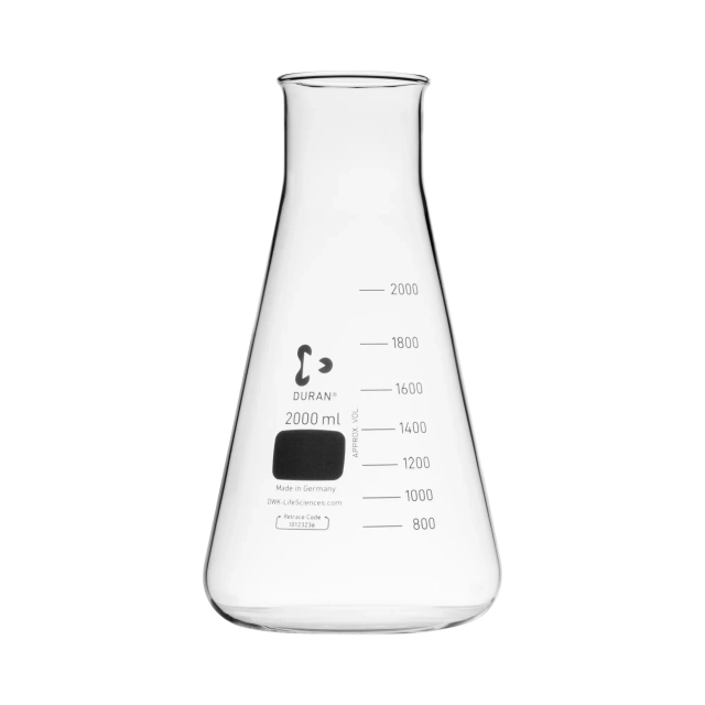 Erlenmeyer DURAN, col large, 2000 ml