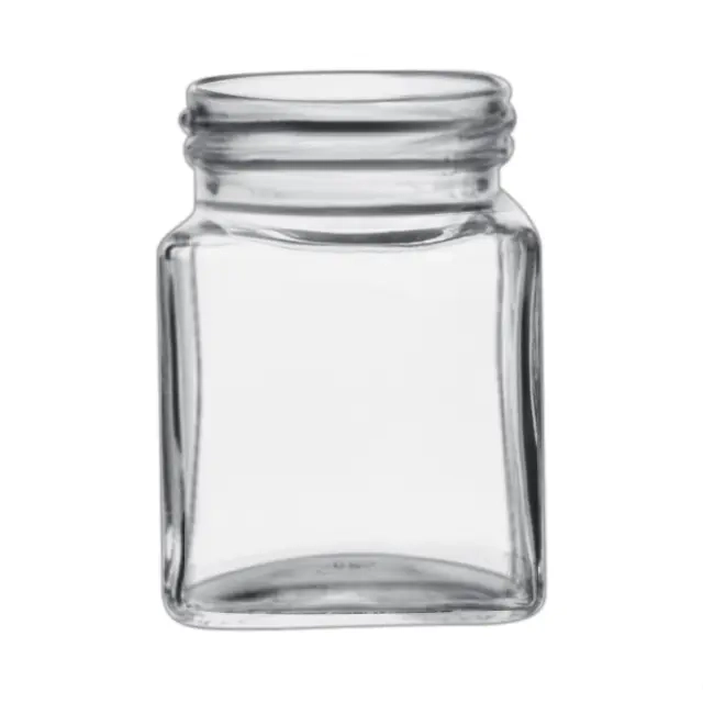 111 ml 4-eck-Glas, weiss, TO-48