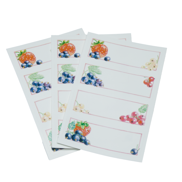 Haushaltsetikette "Beeren"