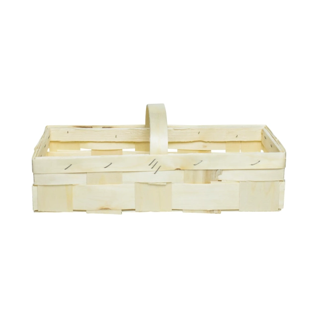 Panier bois à anse 32x13x7cm