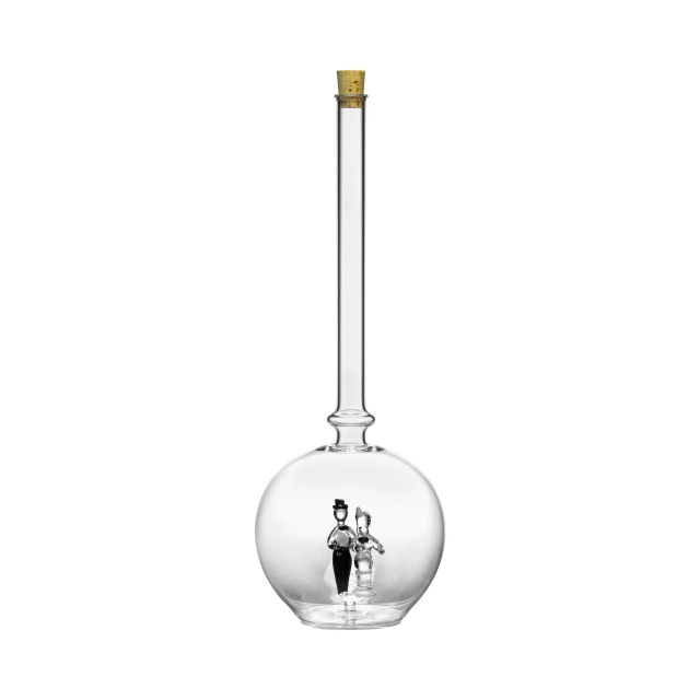 500 ml Flasche mit Brautpaar