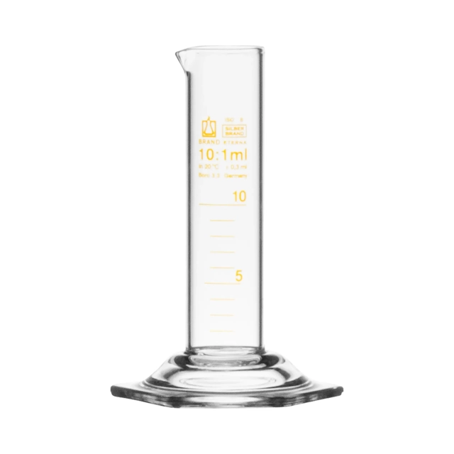 Eprouvette graduée, forme basse, 10 ml