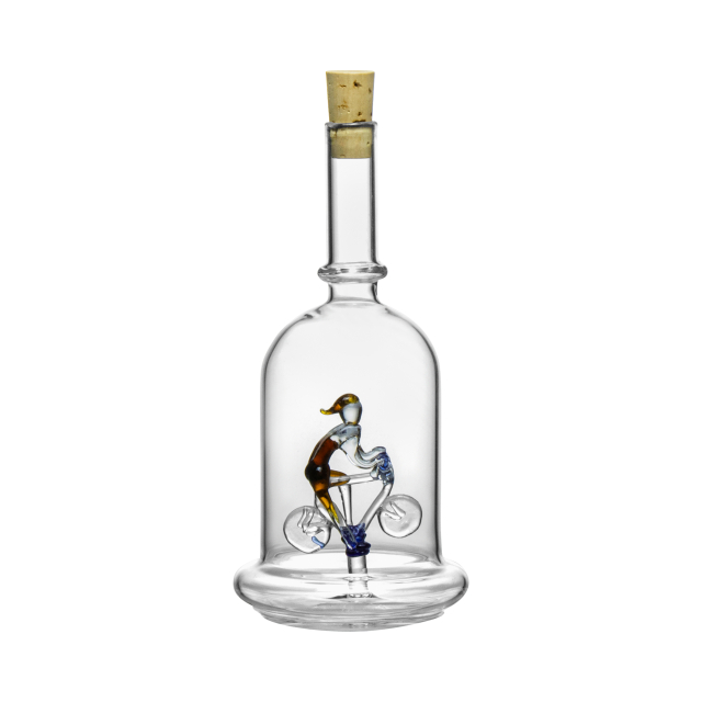200 ml Flasche mit Radfahrer
