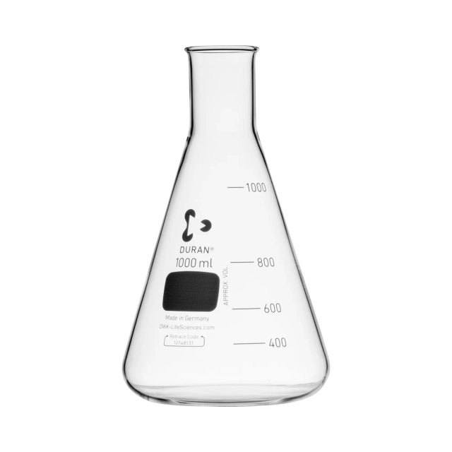Erlenmeyer DURAN, col étroit, 1000 ml