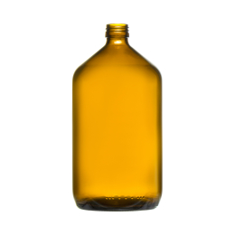 1000 ml VERAL Flasche, braun, PP-28