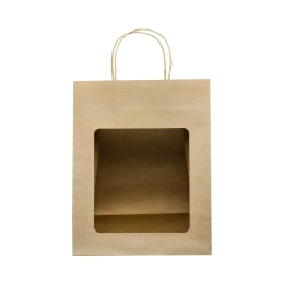 Sac en papier brun avec fenêtre grand 225x115x285