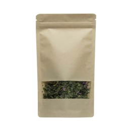 130x225 Sachets zip kraft brun + fenêtre