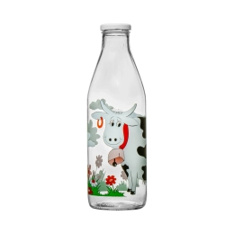 1000 ml Milchflasche bedruckt, TO-43