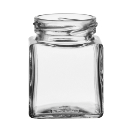 111 ml 4-eck-Glas, weiss, TO-48