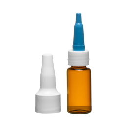 Flacons cpte-gttes pr yeux, verre brun