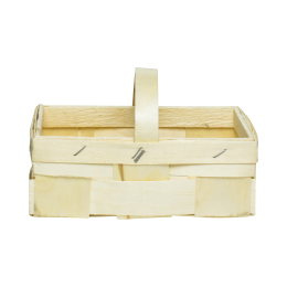 Panier bois à anse 17x9.5x6cm