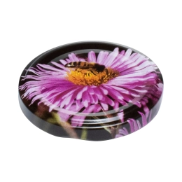 Couvercle abeille fleur rose TO-63, past