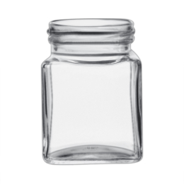 111 ml 4-eck-Glas, weiss, TO-48